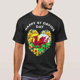 Camiseta Feliz Día de San Davids Dafonos de la bandera de G