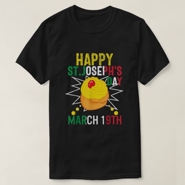 Camiseta Feliz Día de San Josefo Jesús Cárcel Católico (Diseño del anverso)