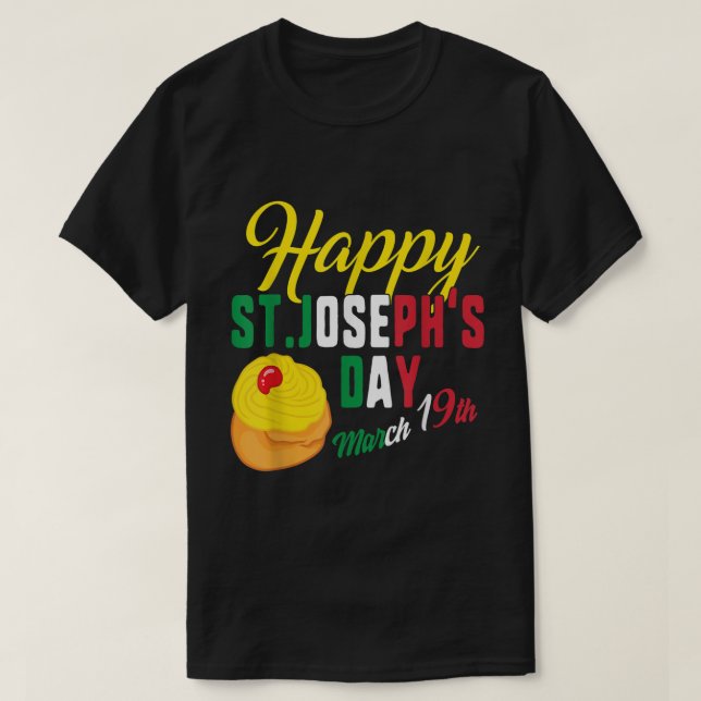 Camiseta Feliz Día de San Josefo Jesús Marc Religioso Catól (Diseño del anverso)
