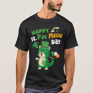 Camiseta Feliz Día de San Pat Meow Lucky Shamrock Cat 1