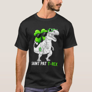 Camiseta Feliz Día de San Pat Rex, niños de dinosaurios
