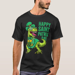 Camiseta Feliz Día de San Pat Rex, niños de dinosaurios