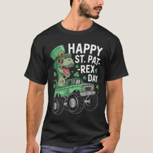 Camiseta Feliz día de San Pat-rex Patricio Dinosaurio Monst