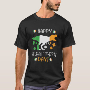 Camiseta Feliz Día de San Patrex Pat Rex Dino Irish Pat Tre