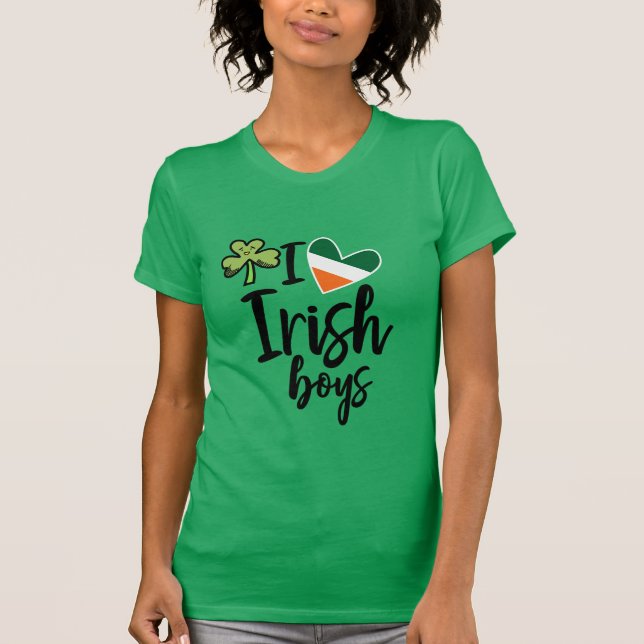 Camiseta Feliz Día de San Patricio Amo al chico irlandés sh (Anverso)