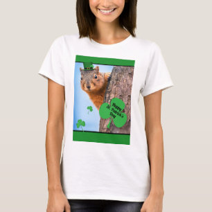 Camiseta Feliz Día de San Patricio ardilla en humor Gorra