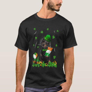 Camiseta Feliz Día de San Patricio Bandera de perro de Dach