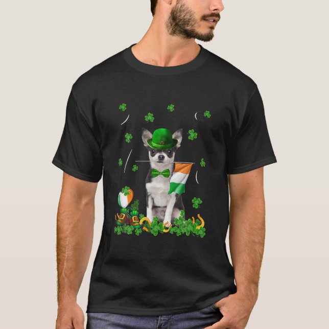 Camiseta Feliz Día de San Patricio Bandera de Perro Irlande (Anverso)