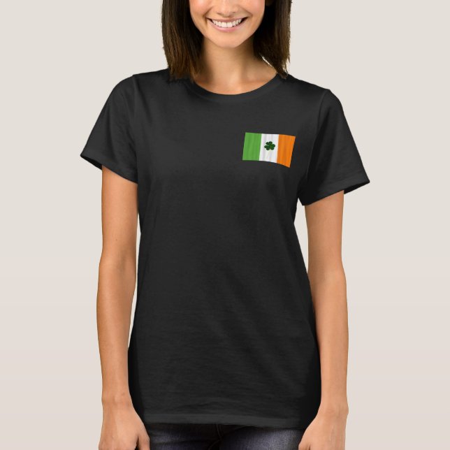 Camiseta ¡Feliz Día de San Patricio! Bandera irlandesa Sham (Anverso)