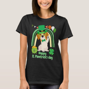 Camiseta Feliz día de San Patricio beagle con c tréboles