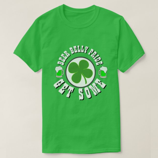 Camiseta Feliz Día de San Patricio, BELLY de CERVEZAS (Diseño del anverso)