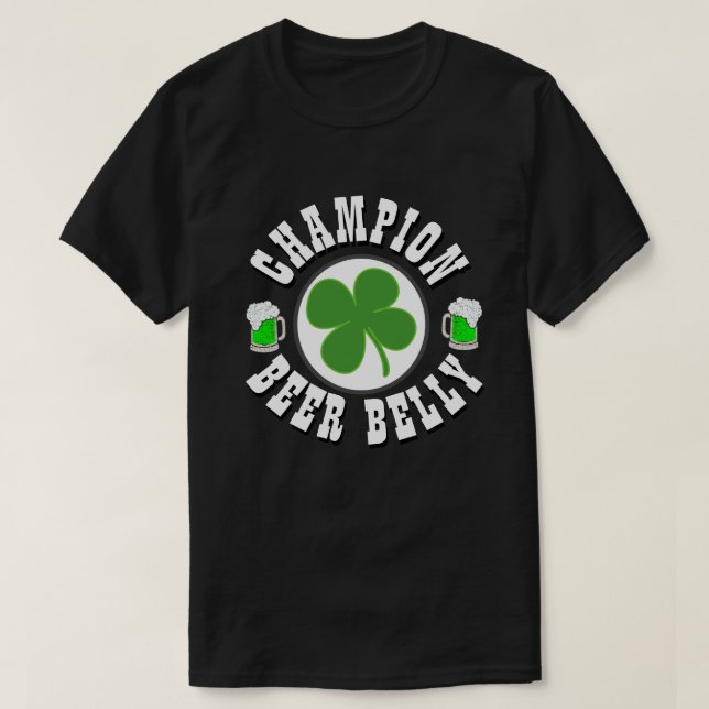 Camiseta Feliz Día de San Patricio BELLY de CERVEZAS (Diseño del anverso)