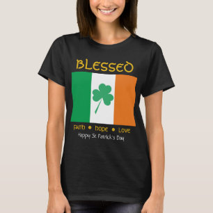 Camiseta Feliz Día de San Patricio bendecido con esperanza
