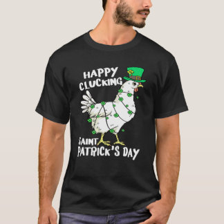 Camiseta Feliz Día de San Patricio Cacareando Gallo Duende