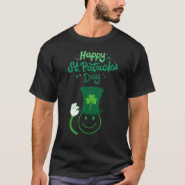 Camiseta Feliz Día de San Patricio Cara sonriente en un Gor
