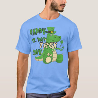Camiseta Feliz Día de San Patricio con motivos de dinosauri