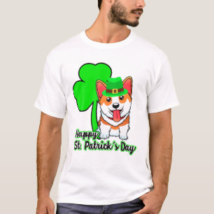 Camiseta Feliz Día de San Patricio Corgi Dueño Shamrock Fes