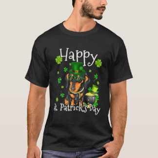 Camiseta Feliz Día de San Patricio Dachshund Perro Irlandés