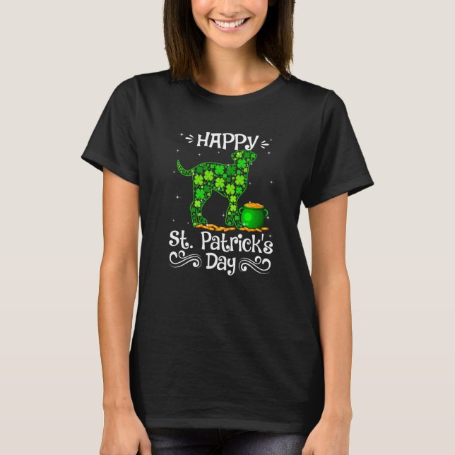 Camiseta Feliz Día de San Patricio Dalmacia Perros Shamrock (Anverso)