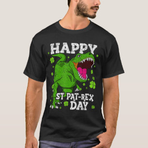 Camiseta Feliz día de San Patricio Dinosaurio T-rex Niños B