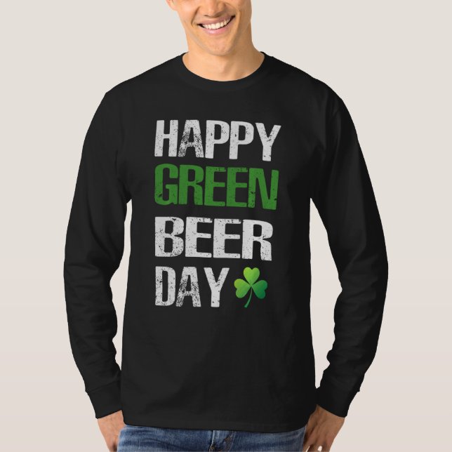 Camiseta Feliz Día de San Patricio, divertida cerveza verde (Anverso)