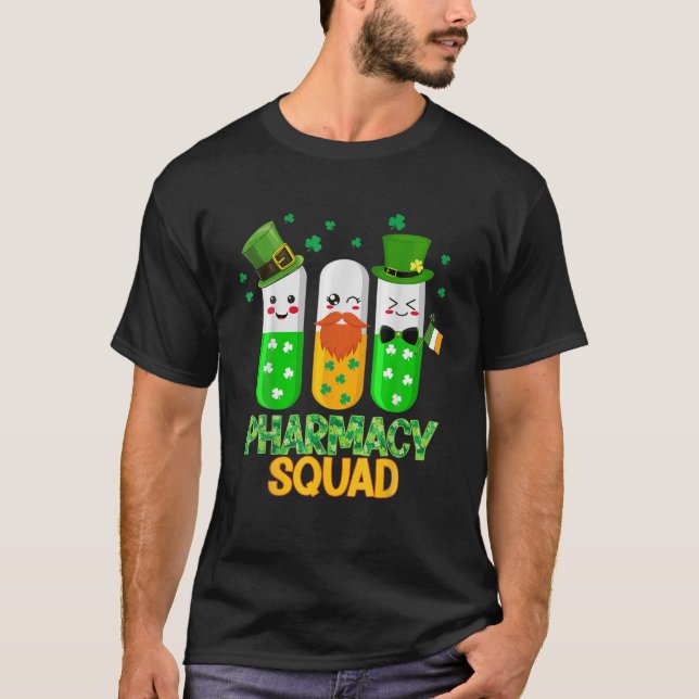 Camiseta Feliz Día de San Patricio Farmacéutico Funny Pharm (Anverso)