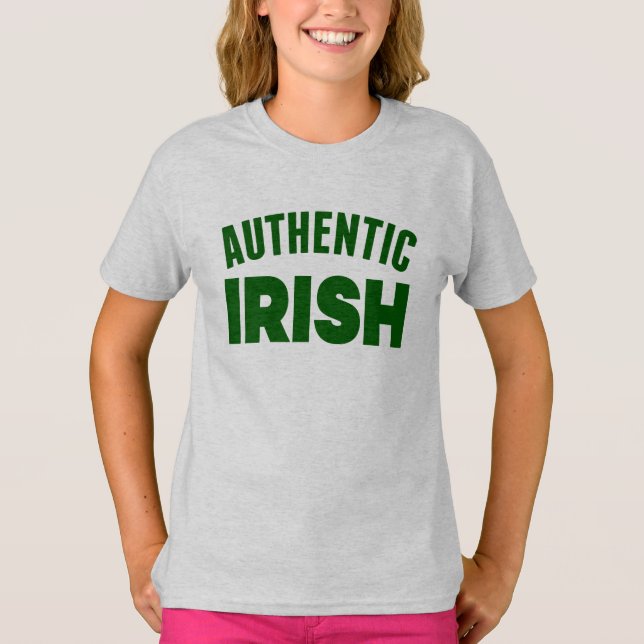 Camiseta Feliz Día de San Patricio | Irlandés auténtico (Anverso)