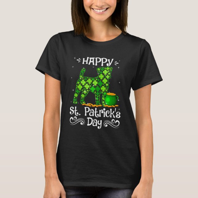Camiseta Feliz Día De San Patricio Jack Russell Terrier Dog (Anverso)