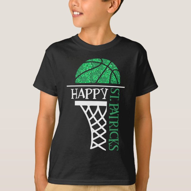 Camiseta Feliz Día de San Patricio, jugador de baloncesto S (Anverso)
