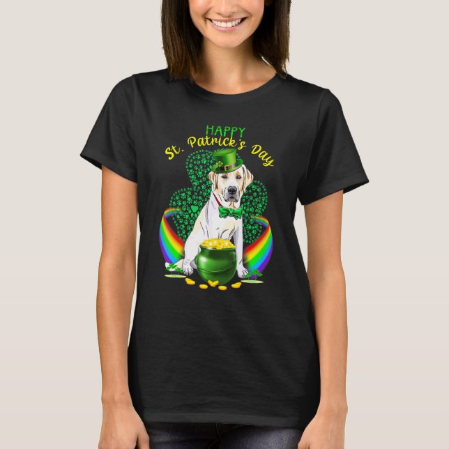 Camiseta Feliz Día de San Patricio Labrador Leprechaun Gorr (Anverso)