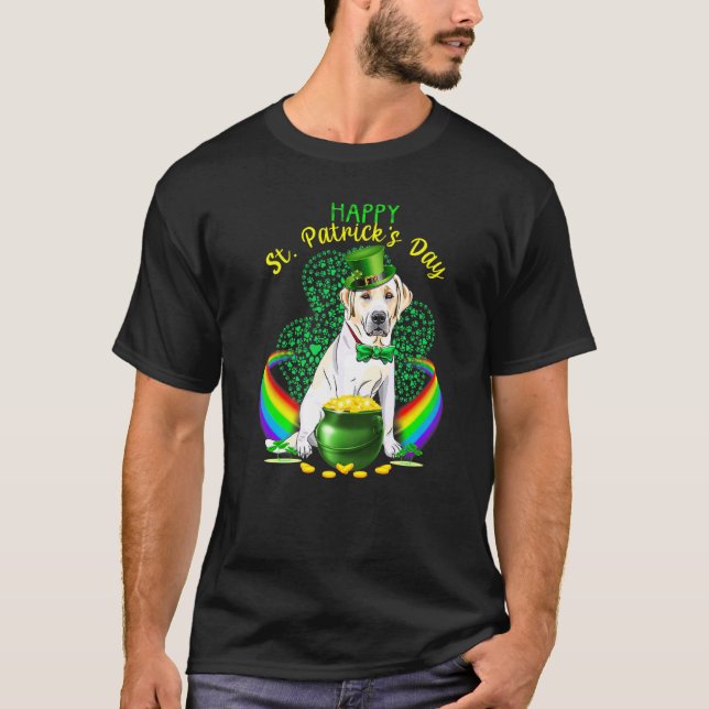 Camiseta Feliz Día de San Patricio Labrador Leprechaun Gorr (Anverso)