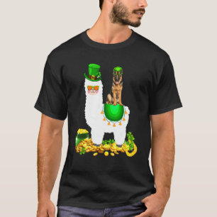 Camiseta Feliz día de San Patricio Leprechaun Pastor Alemán