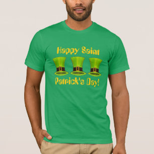 Camiseta Feliz Día de San Patricio, Leprechaun Tophat