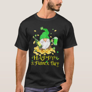 Camiseta Feliz Día de San Patricio, los gnomos comen bebid