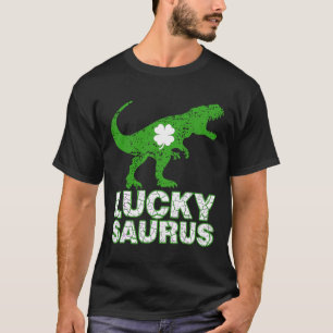 Camiseta Feliz día de San Patricio Luckysaurus Dinosaurio S