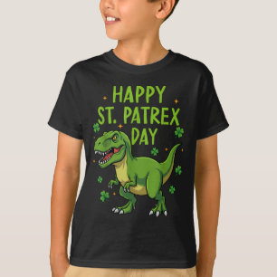 Camiseta Feliz día de San Patricio pa trex día dino niños