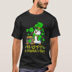 Camiseta Feliz Día de San Patricio Penguin Cute Funny Irlan
