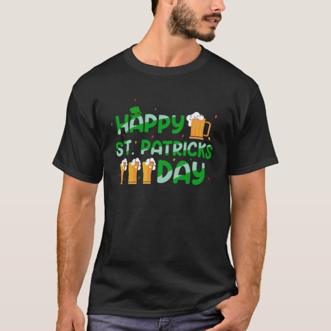 Camiseta Feliz Día de San Patricio Saint Pat Hombres de Cer (Anverso)