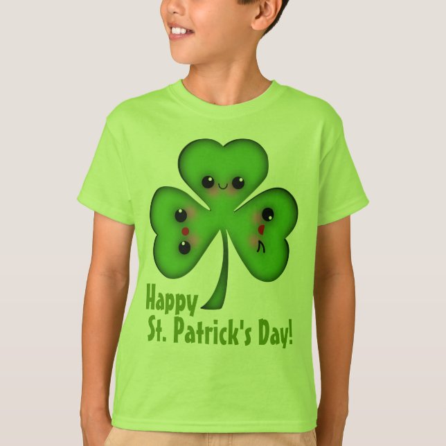Camiseta Feliz Día de San Patricio Shamrock (Anverso)