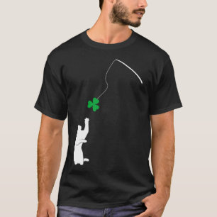 Camiseta Feliz Día de San Patricio Shamrock Cat Shamrock Ki
