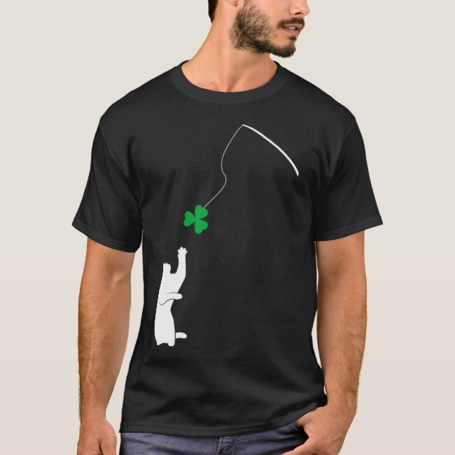 Camiseta Feliz Día de San Patricio Shamrock Cat Shamrock Ki (Anverso)