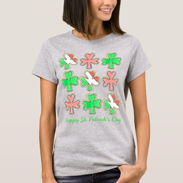 Camiseta Feliz Día de San Patricio, Shamrock Cookie (Anverso)