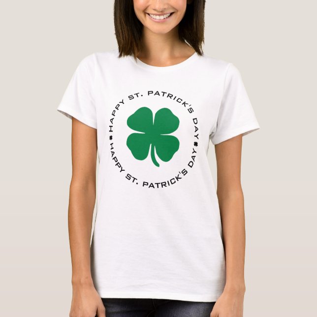 Camiseta Feliz Día de San Patricio Shamrock Lucky Charm (Anverso)