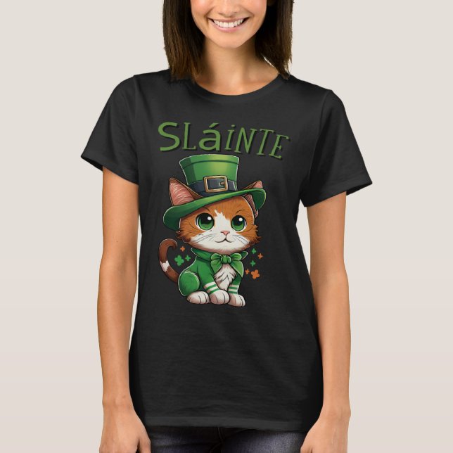 Camiseta Feliz Día de San Patricio Slainte Tostada Gaélica  (Anverso)