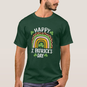 Camiseta Feliz día de San Patricio Trébol de Arcoíris 
