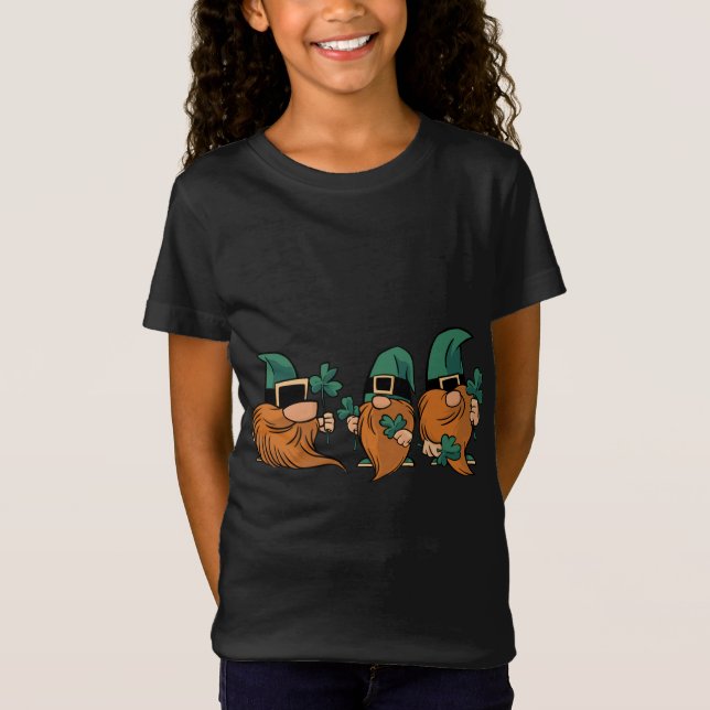 Camiseta Feliz Día de San Patricio Tres Gnomes Lucky Shamro (Anverso)