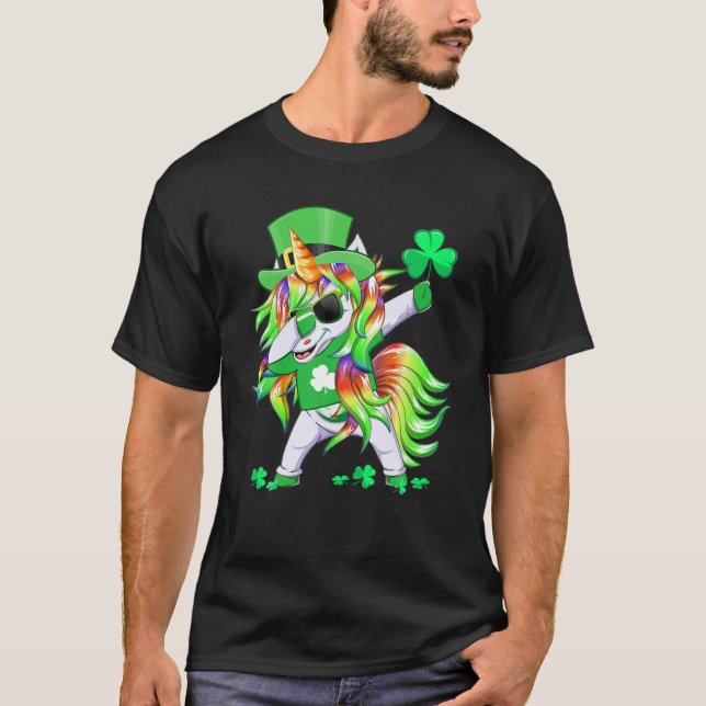 Camiseta Feliz Día de San Patricio, Unicornio (Anverso)