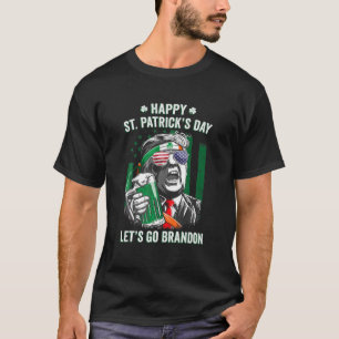 Camiseta Feliz Día de San Patricio Vamos Brandon Trump Bee