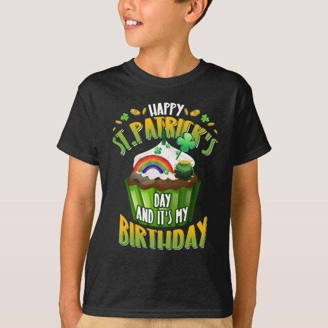 Camiseta Feliz Día de San Patricio y sí es mi cumpleaños (Anverso)