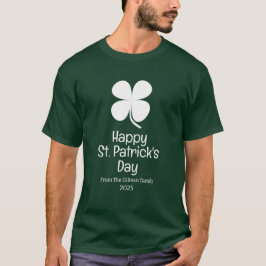 Camiseta Feliz Día de San Patrick, familia de Shamrock verd